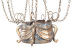23" x 23" x 41" Vintage Hot Air Balloon Pendant