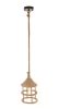 Beige and Black Iron and Rope Ceiling Light
