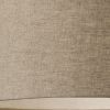 Burlap Fabric Light Brown Electric Drum Pendant Lamp