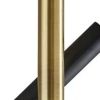 68" Black Metal LED Floor Lamp With Black Metal Cylinder Shade