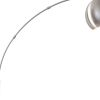 78" Silver Arc Floor Lamp With Silver Metal Bowl Shade