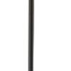 60" Brown And Black Floor Lamp With Brown Veneer Drum Shade