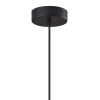 Gnome Smoked Glass Black Metal Pendant Lamp