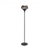 70" Black With Black Glass Shade