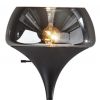 70" Black With Black Glass Shade