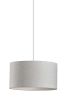 White Fabric Sleek Drum Pendant Lamp