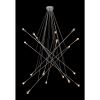 Silver Multi Light Metal Dimmable Chandelier