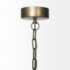 Rustic Gold Tone Metal Dome Hanging Light