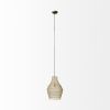 Gold Metal Wire Mesh Hanging Pendant Light