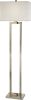61" Metal Floor Lamp With White Fabric Shade