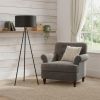 58" Matte Tripod Floor Lamp With Black Drum Shade