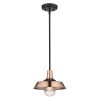 Shiny Copper Shallow Plate Adjustable Pendant Light