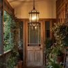 Three Light Matte Black Eastern Lantern Hanging Light