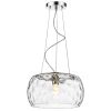 Clear Metal Dimmable Ceiling Light With White Shades