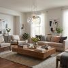 Clear Metal Dimmable Ceiling Light With White Shades