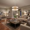 Harmony 3-Light Metallic Silver Pendant With Crystal Studded Platinum Sheen Shade
