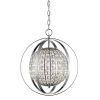 Silver Crystal Dimmable Ceiling Light With Silver Shades