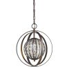 Brown Crystal Dimmable Ceiling Light With Brown Shades