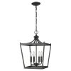 Black Metal Four Light Dimmable Ceiling Light