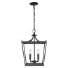 Black Metal Four Light Dimmable Ceiling Light