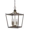 Brown Metal Four Light Dimmable Ceiling Light