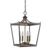 Brown Metal Four Light Dimmable Ceiling Light