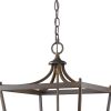 Brown Metal Four Light Dimmable Ceiling Light