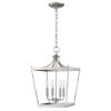 Silver Metal Four Light Dimmable Ceiling Light