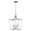 Silver Metal Four Light Dimmable Ceiling Light