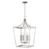 Silver Metal Six Light Dimmable Ceiling Light