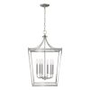 Silver Metal Six Light Dimmable Ceiling Light