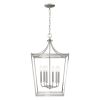 Silver Metal Six Light Dimmable Ceiling Light