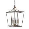Bronze Metal Eight Light Dimmable Ceiling Light