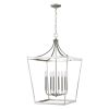 Silver Metal Eight Light Dimmable Ceiling Light