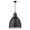 Black Metal Dimmable Ceiling Light With Black Shades