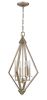 Gold Crystal Four Light Dimmable Ceiling Light