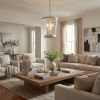 Callie 3-Light Country White Foyer Pendant