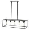 Black Metal Five Light Dimmable Ceiling Light