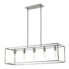 Silver Metal Five Light Dimmable Ceiling Light