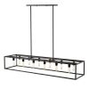 Black Metal Twelve Light Dimmable Ceiling Light