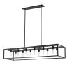 Black Metal Twelve Light Dimmable Ceiling Light