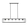 Black Metal Twelve Light Dimmable Ceiling Light