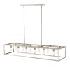 Silver Metal Twelve Light Dimmable Ceiling Light