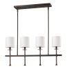 Brown Crystal Four Light Dimmable Ceiling Light