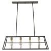 Bronze Metal Four Light Dimmable Ceiling Light