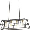 Bronze Metal Four Light Dimmable Ceiling Light