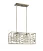 Brax 2-Light Washed Gold Island Pendant With Crystal Accents