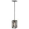Bronze Metal Geometric Mini Pendant Hanging Light