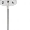 Silver Metal Five Light Dimmable Ceiling Light With White Shades