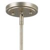 Gold And White Iron Three Light Dimmable Ceiling Light With Silver Shades